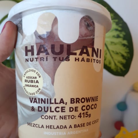 Haulani, Helado Vainilla, Brownie y Dulce de coco, ice cream, frozen, food, review