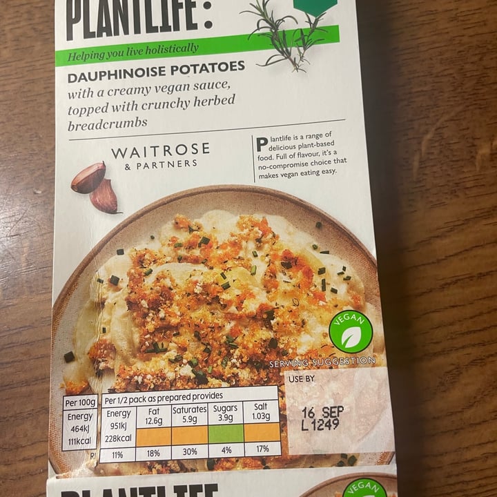Plantlife Waitrose & partners Dauphinoise Potato Review abillion