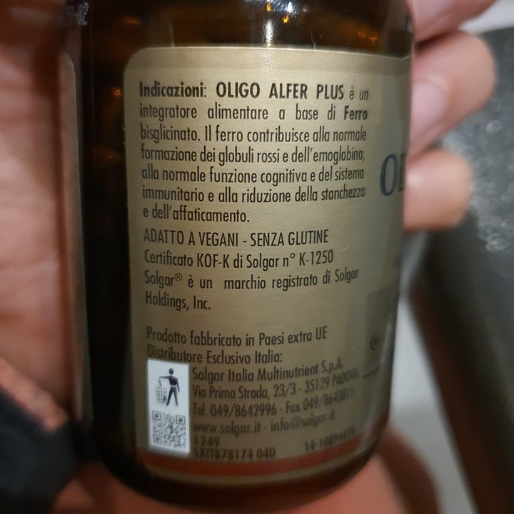 review photo of Solgar Oligo Alfer Plus shared by @elibratti on 31 Oct 2022 - review