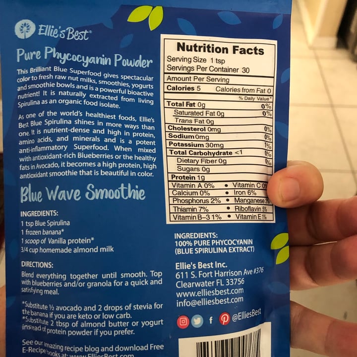Ellie’s Best Inc Blue Spirulina Powder Review abillion