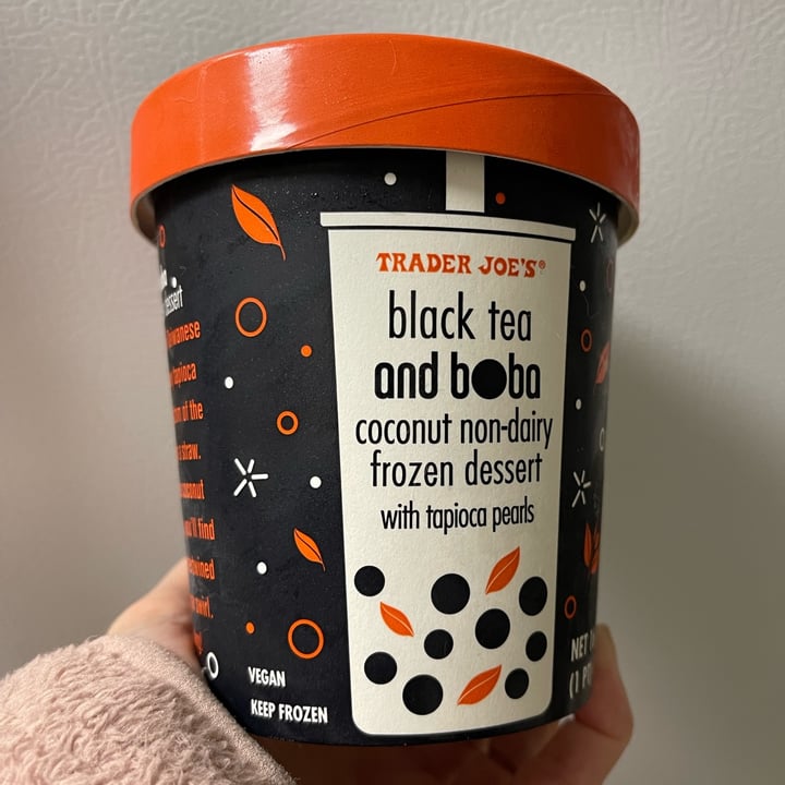 Trader Joe's black tea and boba coconut nondiary frozen dessert