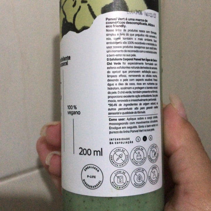 review photo of Panvel Esfoliante Corporal Agua de Coco e Chá Verde shared by @adrieleangelica on 31 Oct 2022 - review