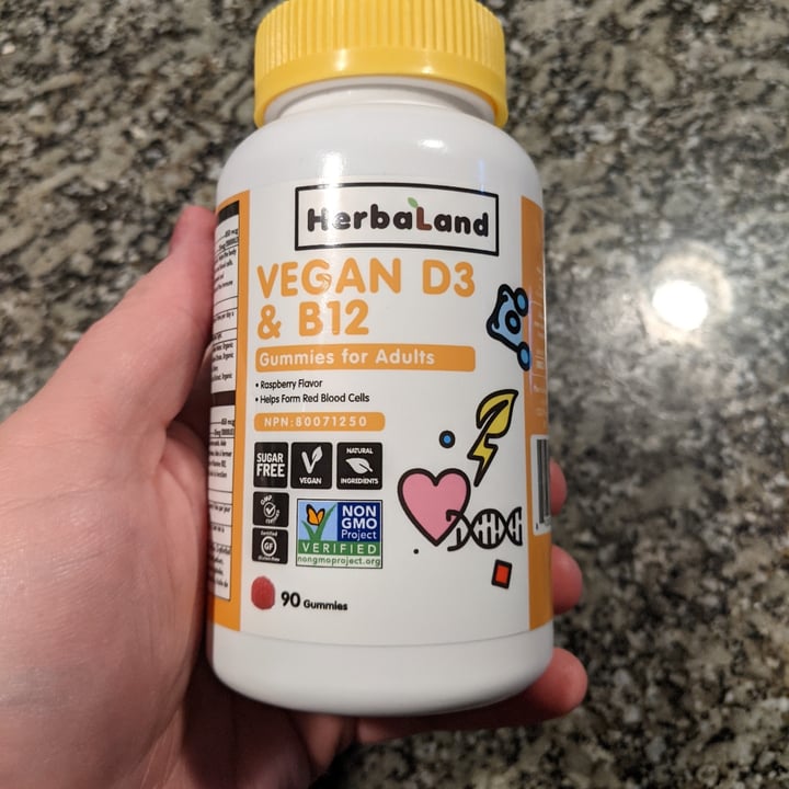 HerbaLand Vegan D3 and B12 Gummies for Adults (Sugarfree) Review