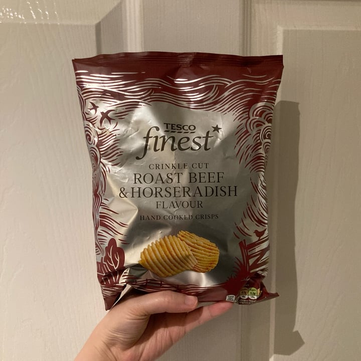 Tesco Tesco Finest Roast Beef & Horseradish Flavour Hand Cooked Crisps