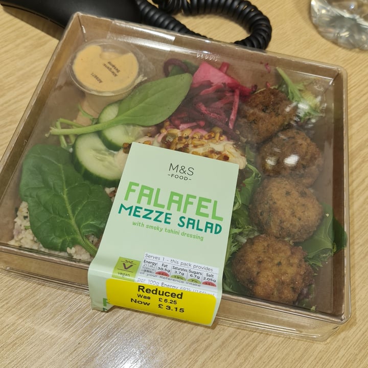 Marks & Spencer Food (M&S) Falafel Mezze Salad With Tahini Dressing ...