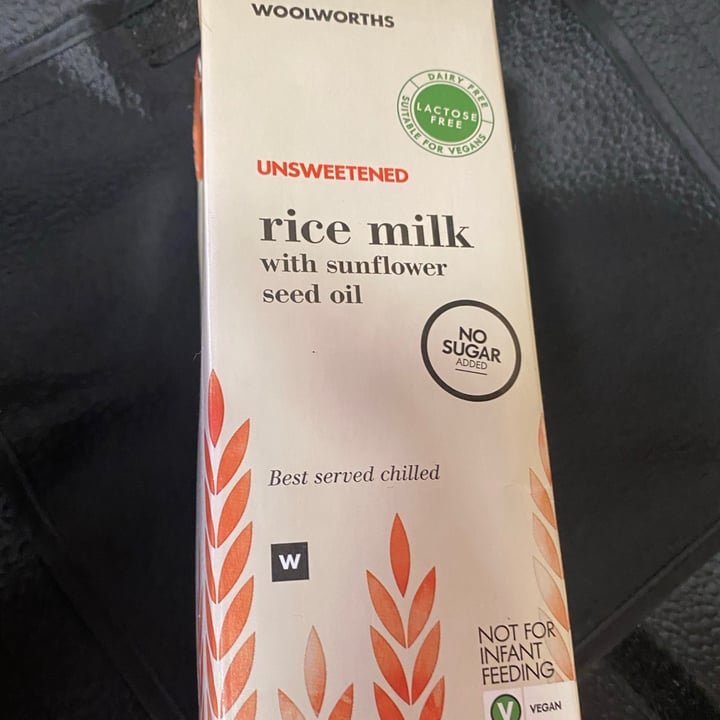 Woolworths Food Rice Milk Unsweetened Review abillion