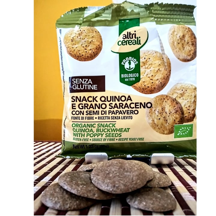 Probios dal 1978 Snack Quinoa e Grano Saraceno con semi di Papavero ...