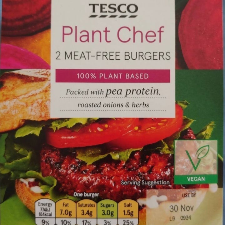 Tesco Plant Chef 2 Meatfree Burgers Review abillion