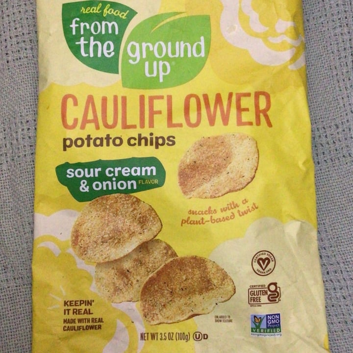 Real Food From The Ground Up Cauliflower Potato Chips Sour Cream and