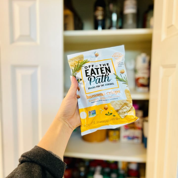 Off The Eaten Path Hummus Crisps Rosemary & Olive Oil Review abillion