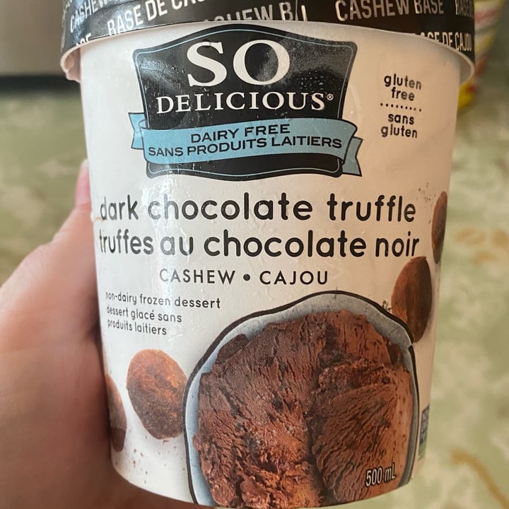 So Delicious Dairy Free Dark Chocolate Truffle Cashewmilk Frozen