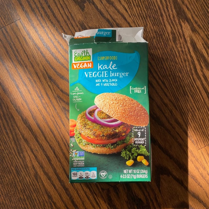 Earth Grown Kale veggie burger Review abillion