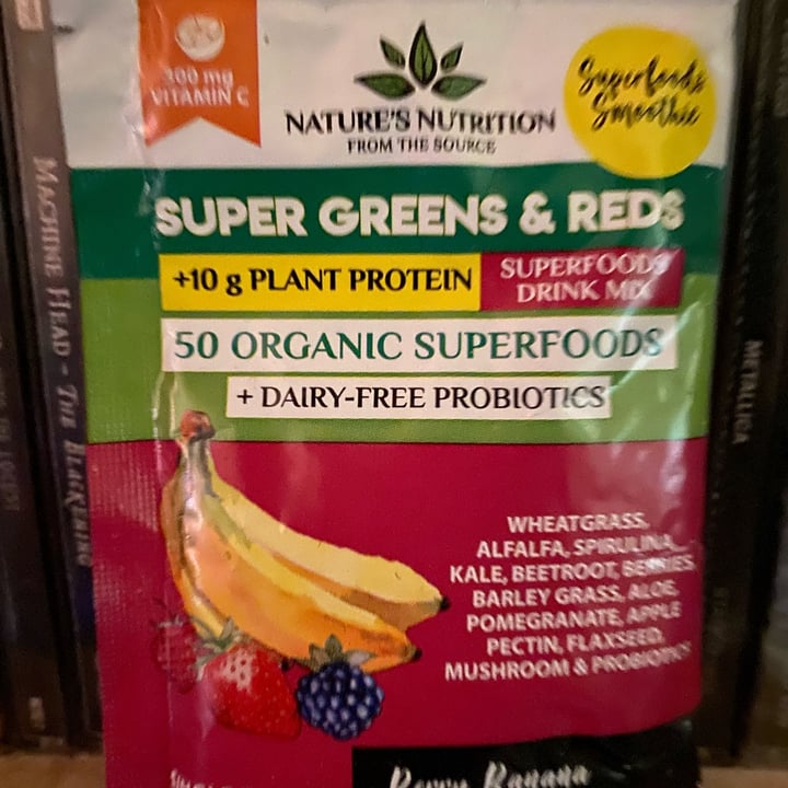 Nature's Nutrition super greens & reds single serving Review abillion