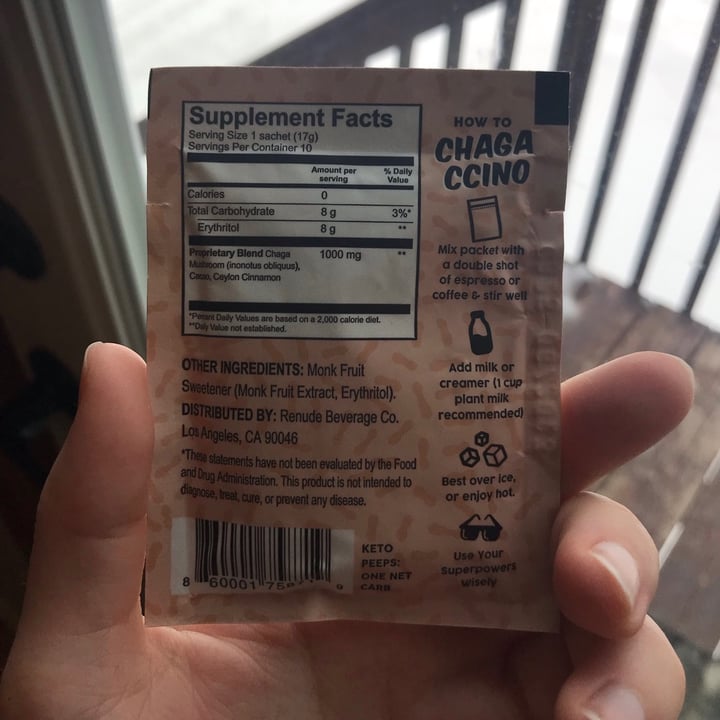 photo of Renude Chagaccino superfood coffee boost shared by @plants on  05 Mar 2022 - review