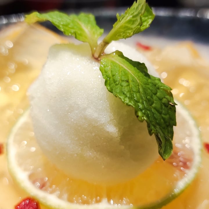 photo of LingZhi Vegetarian - Velocity@Novena Chilled Aloe Vera with Grass Jelly topped with Lime Sorbet shared by @varun on  27 Sep 2020 - review