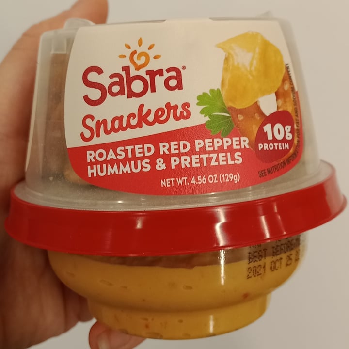 Sabra Sabra Snackers Roasted red pepper hummus with pretzels Review abillion