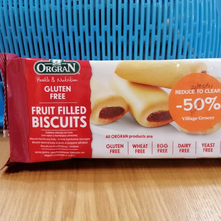 review photo of Orgran Fruit-filled Biscuits, Wild Raspberry Flavoured shared by @moralcompassion4all on 29 Mar 2021 - review