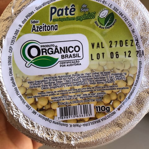 Sitio boa esperança, Patê De Soja Organica Sabor Azeitona, cream, dairy alternatives, food, review