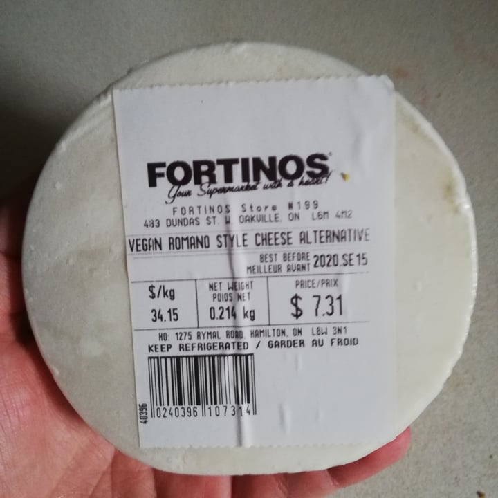 Fortinos Vegan Romano Style Cheese Alternative Review abillion