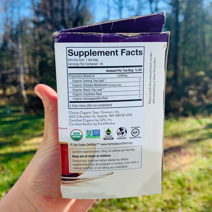 review photo of Choice Organic Teas Shiitake Oolong shared by @iamgodschild on 11 Nov 2021 - review