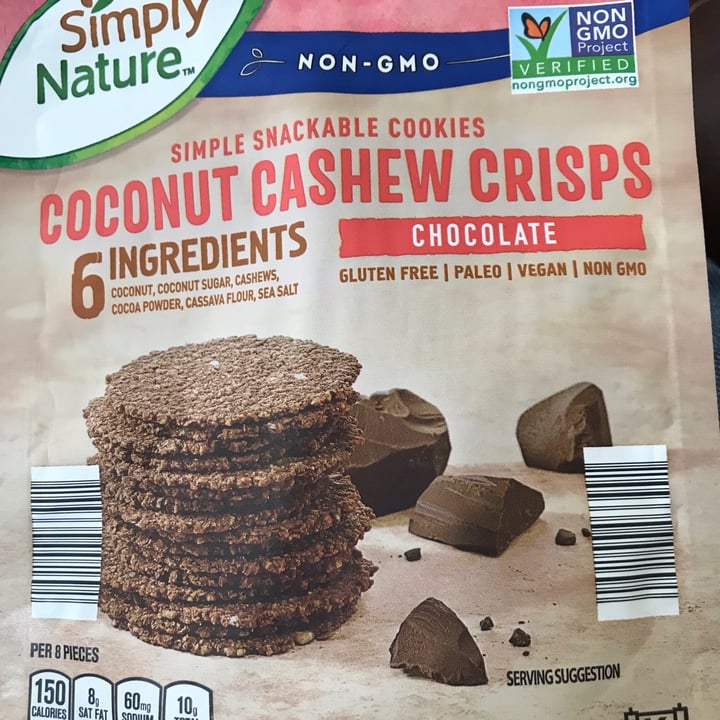 Simply Nature Coconut cashew crisps chocolate Review abillion