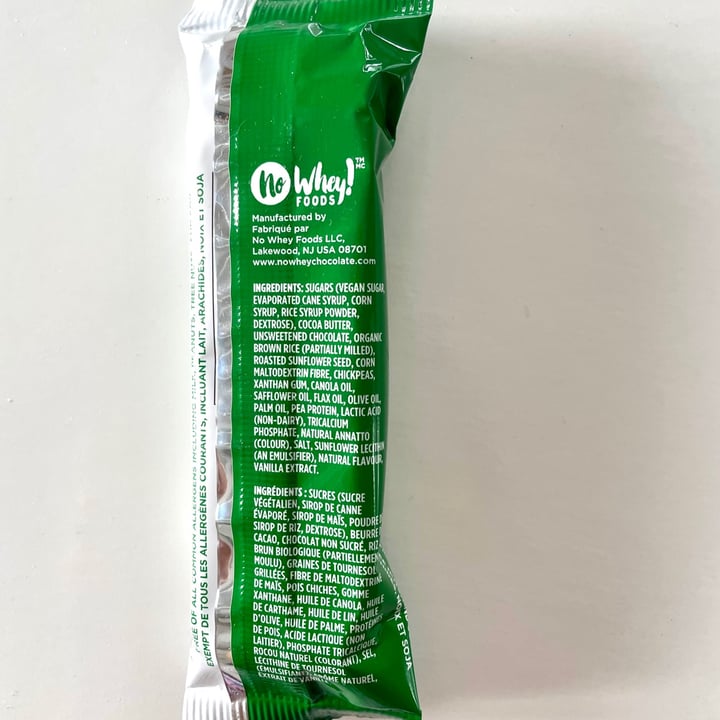 review photo of No Whey! Foods Chocolate Snack Bar shared by @gabba on 13 Aug 2021 - review