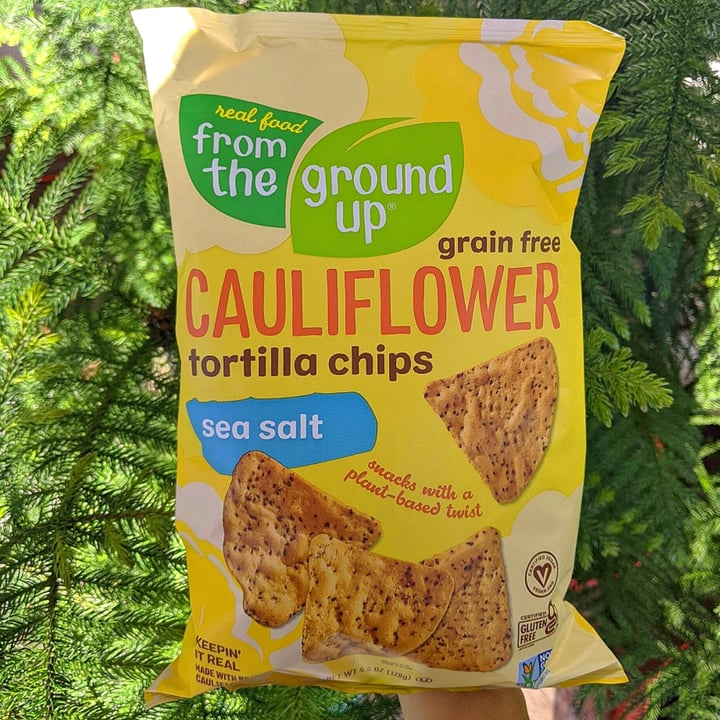 Real Food From The Ground Up Cauliflower Tortilla Chips Sea Salt Review