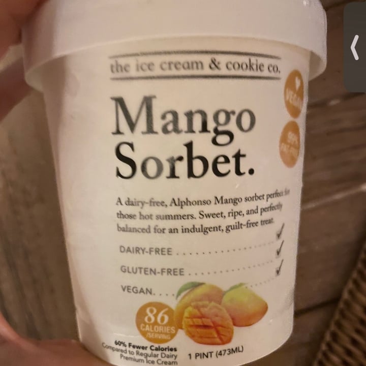 photo of The Ice Cream & Cookie Co Mango Sorbet shared by @lindajazzyjourney on  30 Nov 2021 - review