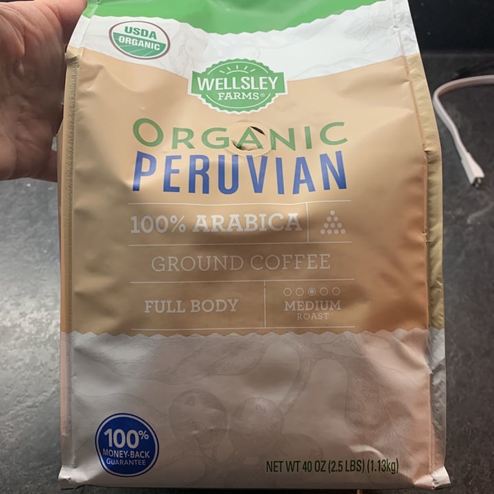 Wellsley Farms Organic Peruvian ground coffee Review abillion