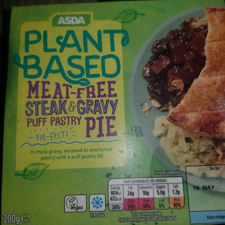 Asda Plant Based Meat Free Steak And Gravy Pie Reviews abillion