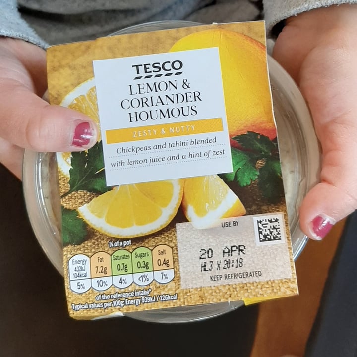 Tesco Lemon & Coriander Houmous Review abillion