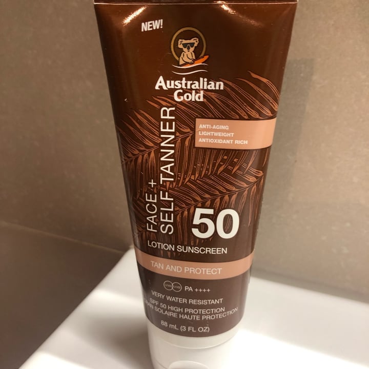 Australian Gold SPF 50 Face + Self Tanner Lotion Review abillion