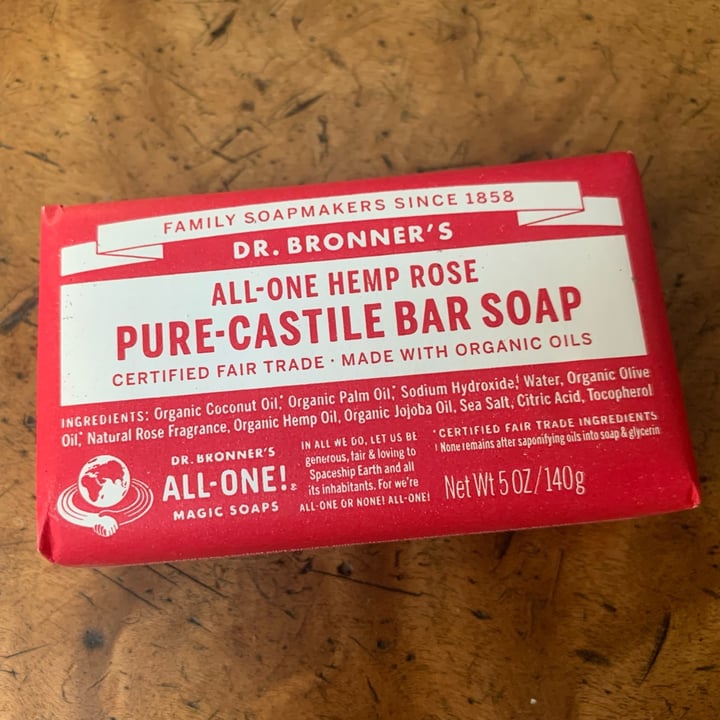 Dr. Bronner's AllOne Hemp Rose PureCastille Bar Soap Review abillion