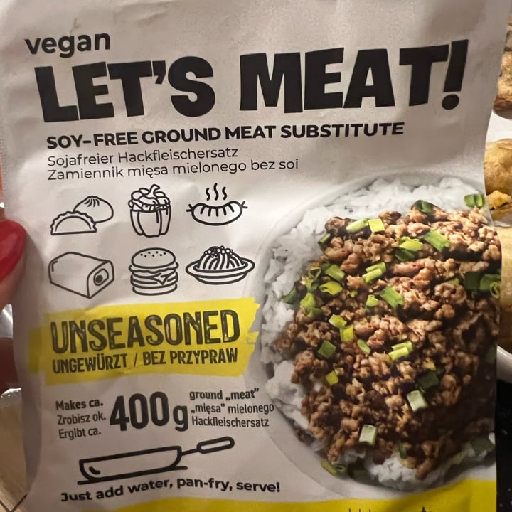 Vegan let's meat Soyfree ground meat substitute Review abillion