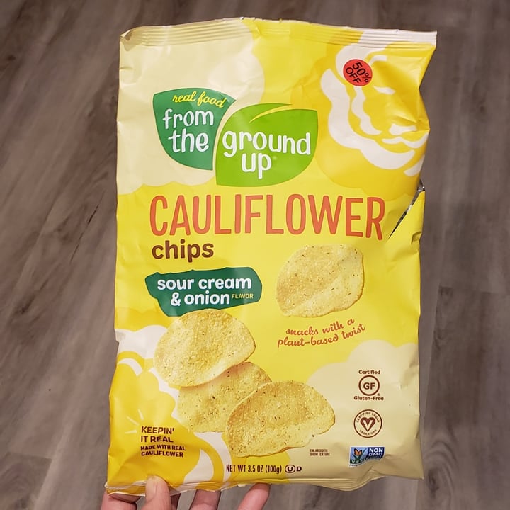 Real Food From The Ground Up Cauliflower Potato Chips Sour Cream and