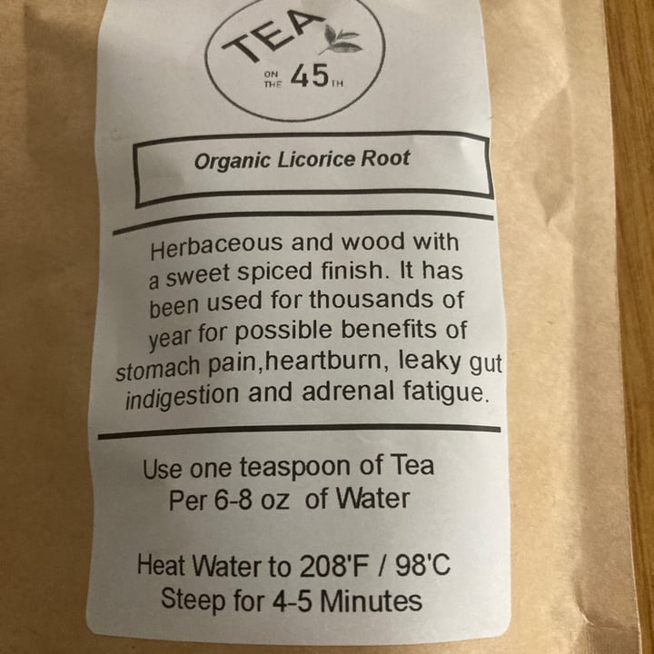 Tea on the 45th Organic Licorice Root Review abillion