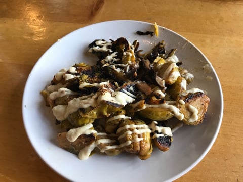 Mojo smoked brussel sprouts