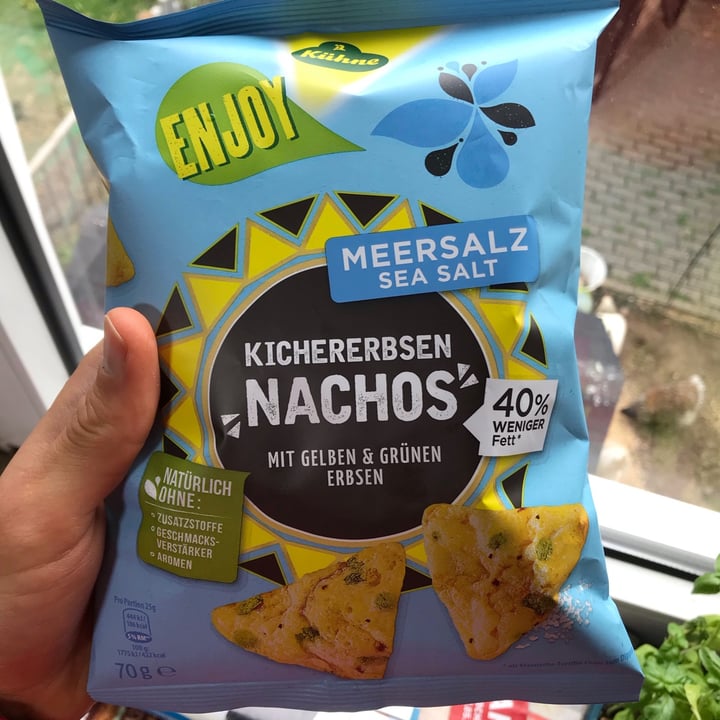 Kühne Kichererbsen Nachos mit gelben und grünen Erbsen Sea Salt Reviews ...