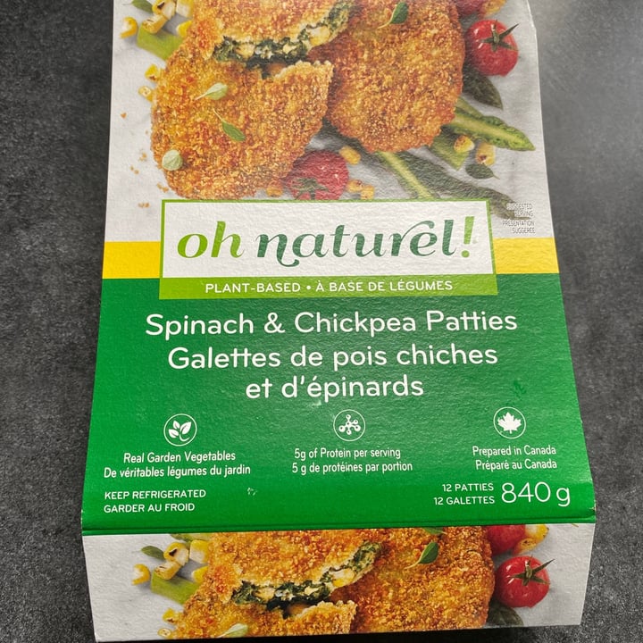 oh naturel! Spinach & Chickpea Patties Review abillion