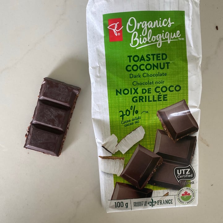 PC Organics Toasted Coconut Dark Chocolate Review abillion