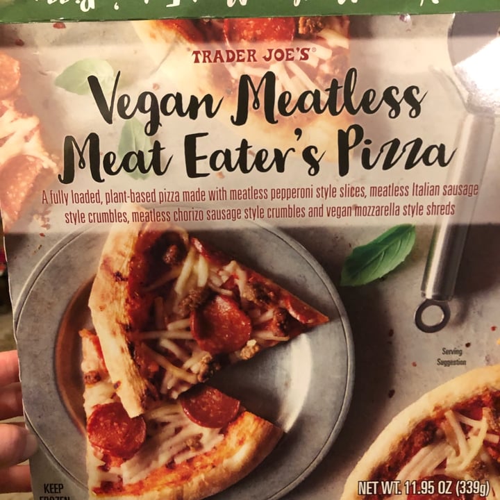 Trader Joe's Vegan meatless meat eaters pizza Review abillion