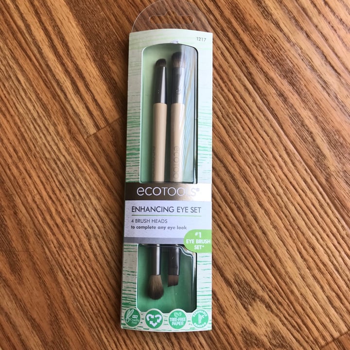 EcoTools Eyes On Me Make-up-Pinselset – 3 Pinsel & Wiederverwendbarer Beutel Für Unterwegs