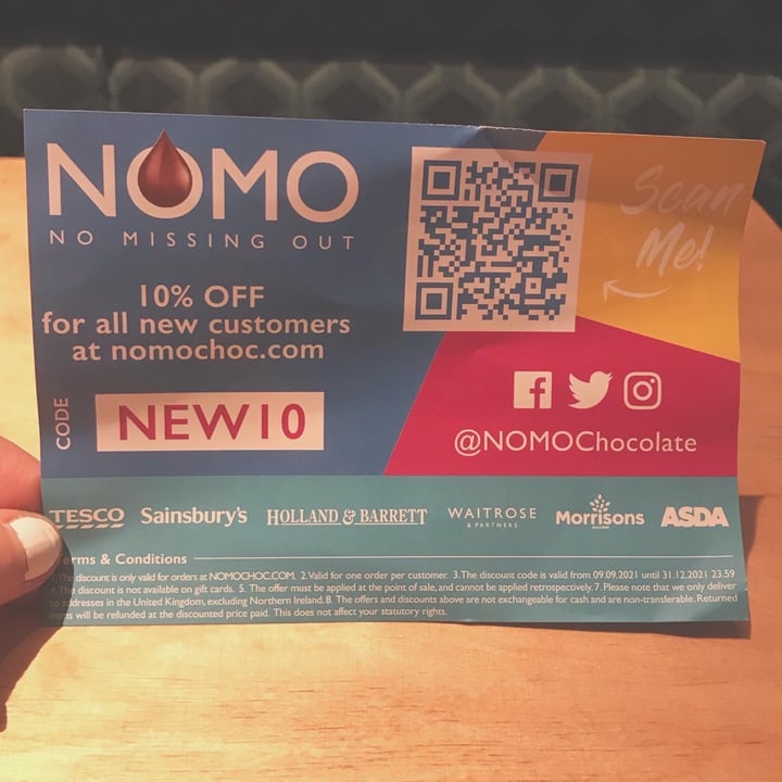 review photo of NOMO Caramel Chocolate Bar shared by @naturegirl0210 on 15 Oct 2021 - review