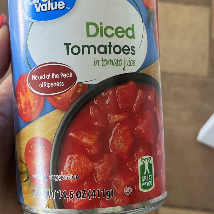Great Value diced tomatoes with tomato juice Review abillion