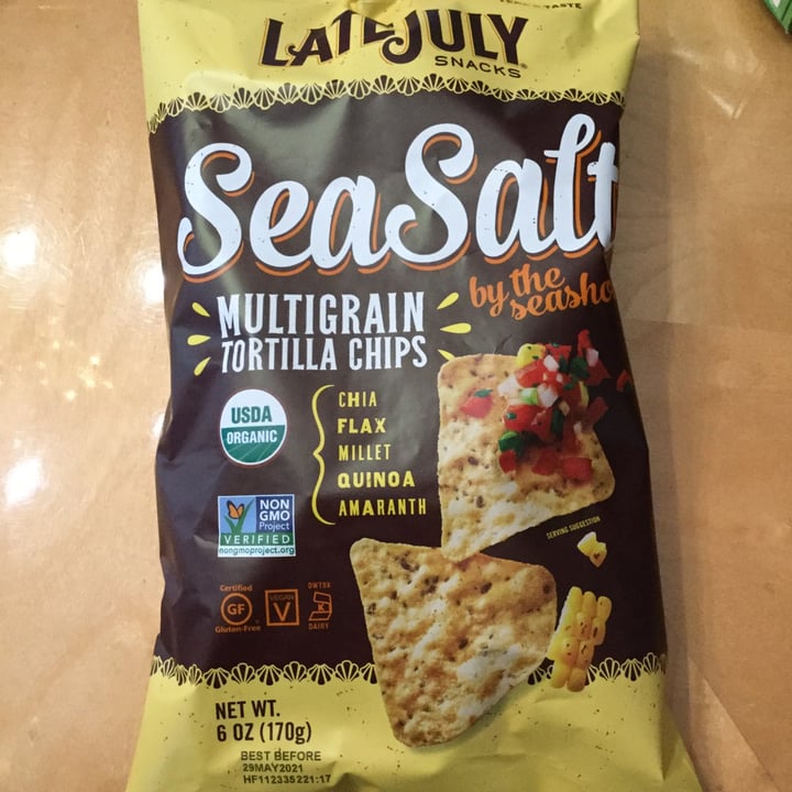 Late July Snacks Multigrain Tortilla Chips Sea Salt Review abillion