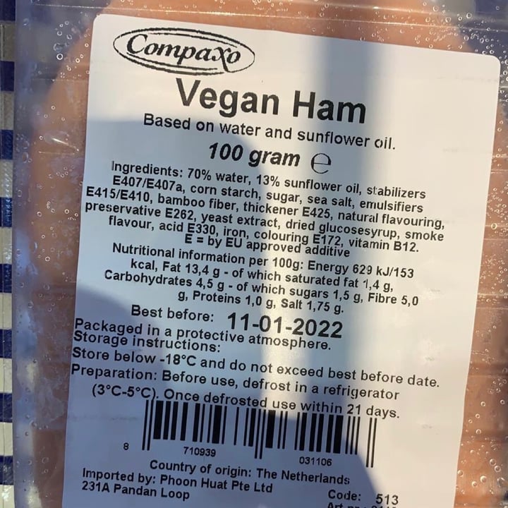 Compaxo Vegan Ham Review abillion