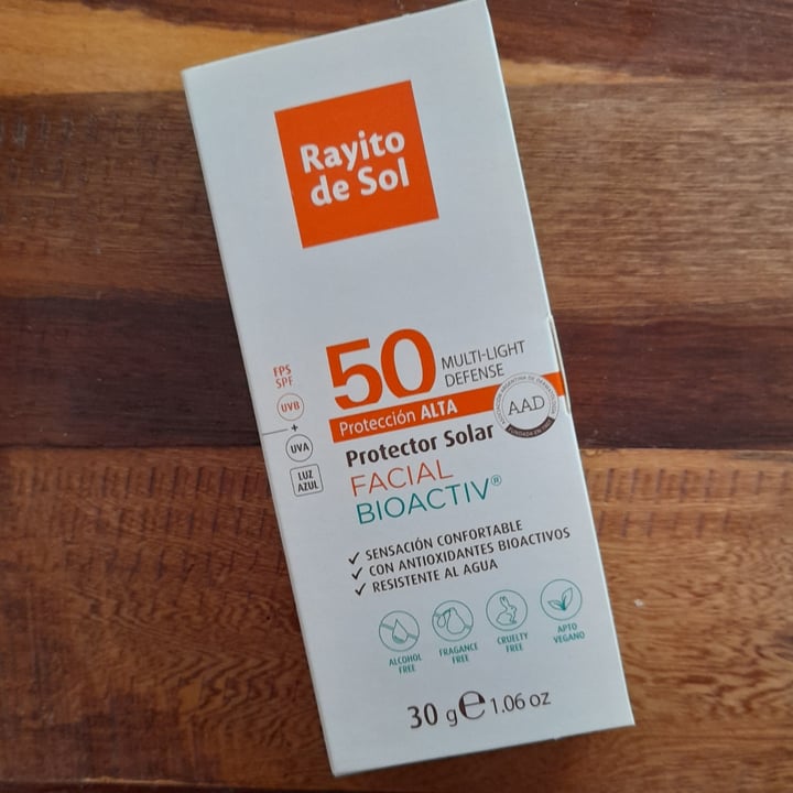 review photo of Rayito de Sol Protector solar facial bioactiv shared by @rocio1 on 03 Mar 2022 - review