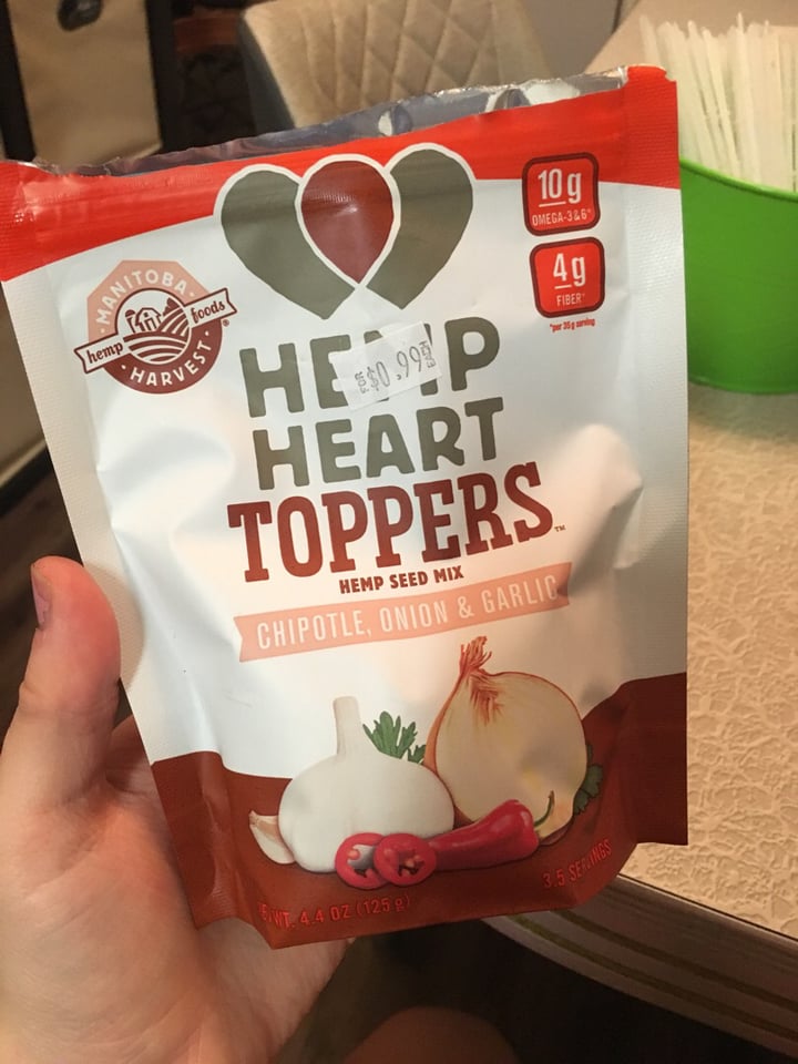 Manitoba Harvest Hemp Heart Toppers Chipotle, Onion, Garlic Review