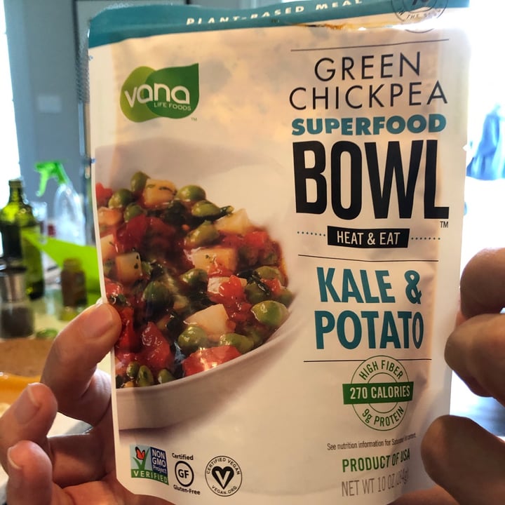Vana life foods Green Chickpea Superfood Bowl Kale & Potato Review