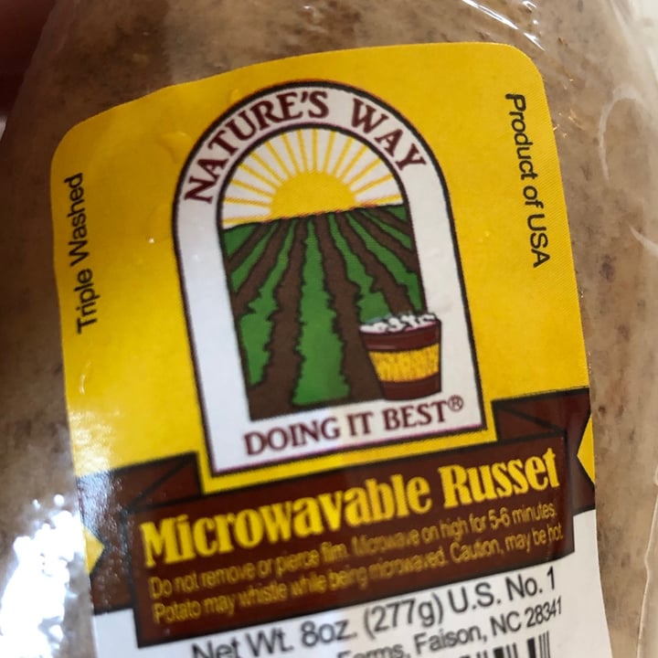 Nature's Way Microwave russet potato Review abillion